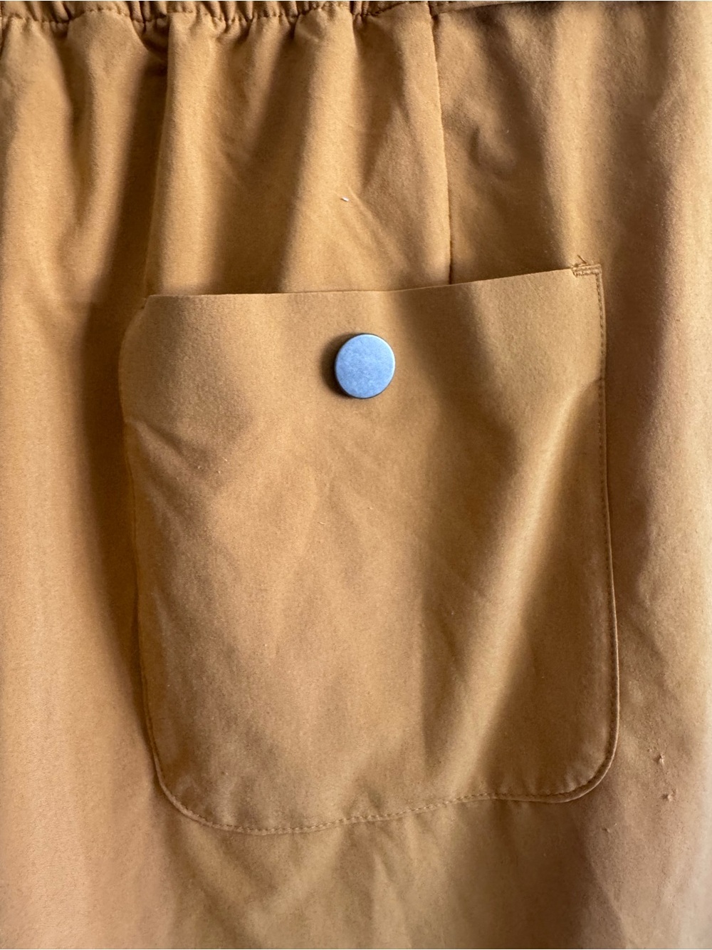 Athleta skyline shorts ll paperbag waist with a tie belt-mustard yellow - Picture 6 of 11
